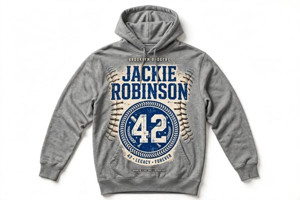 Jackie Robinson baseball theme  hoodie design shirt front and back design