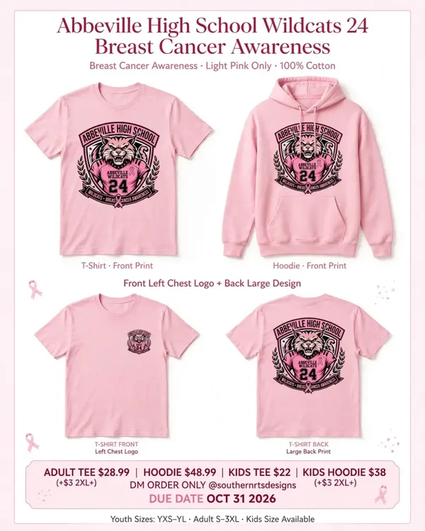 Service customer school spirit shirts for pink out cancer hoodie or T-shirt pink color product only