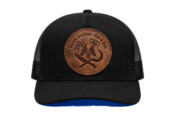 Kaplan hand to harvest design a Louisiana Heritage Collection patch trucker hat