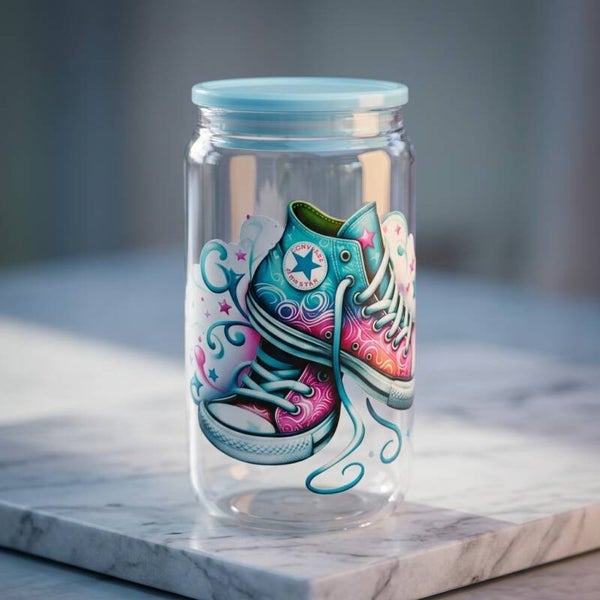 16 oz converse glass tumbler