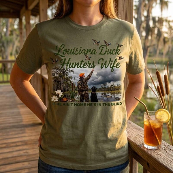 Louisiana duck hunter wife Tshirts and hoodie design