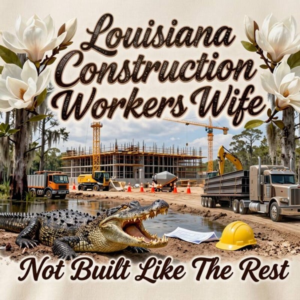 Louisiana construction workers wife design Tshirt