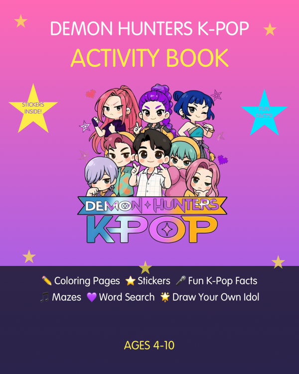 K-pop activity book 12 pages