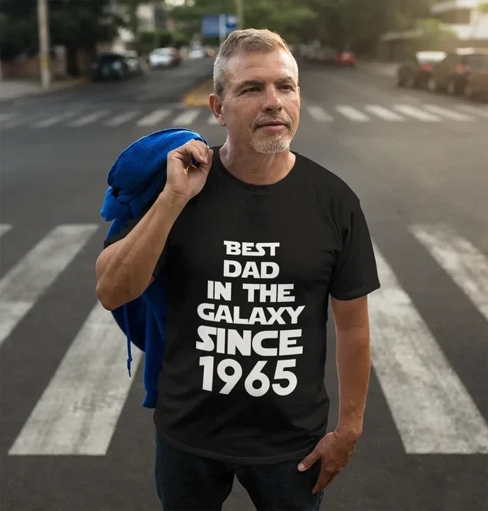 Best Dad, 1965 Best Dad T-shirt voor heren, zwart