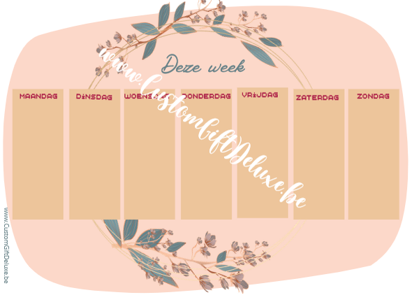 week planner Flower cirkel