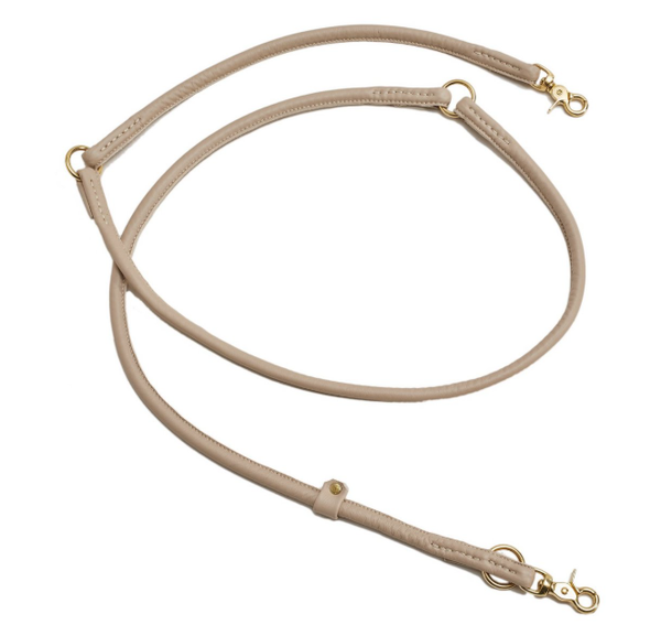 AMICI IVORY & Amici & Roze – Rondgestikte leren riem. verkrijgbaar in 3 kleuren