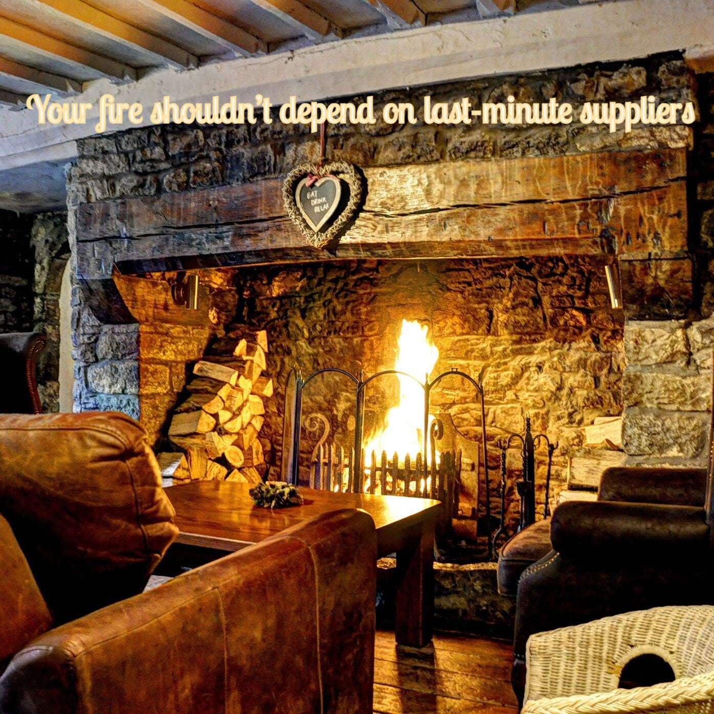 Commercial firewood delivery truck for pubs and restaurants in South Somerset