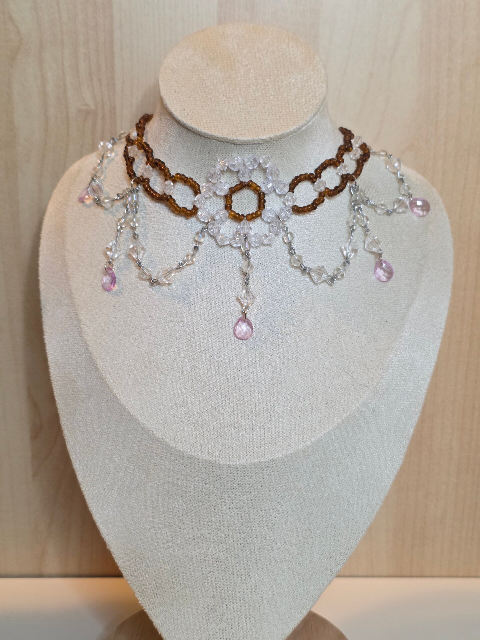 Beaded choker necklace