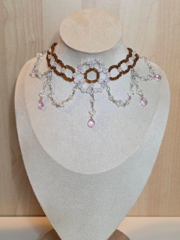 Beaded choker necklace