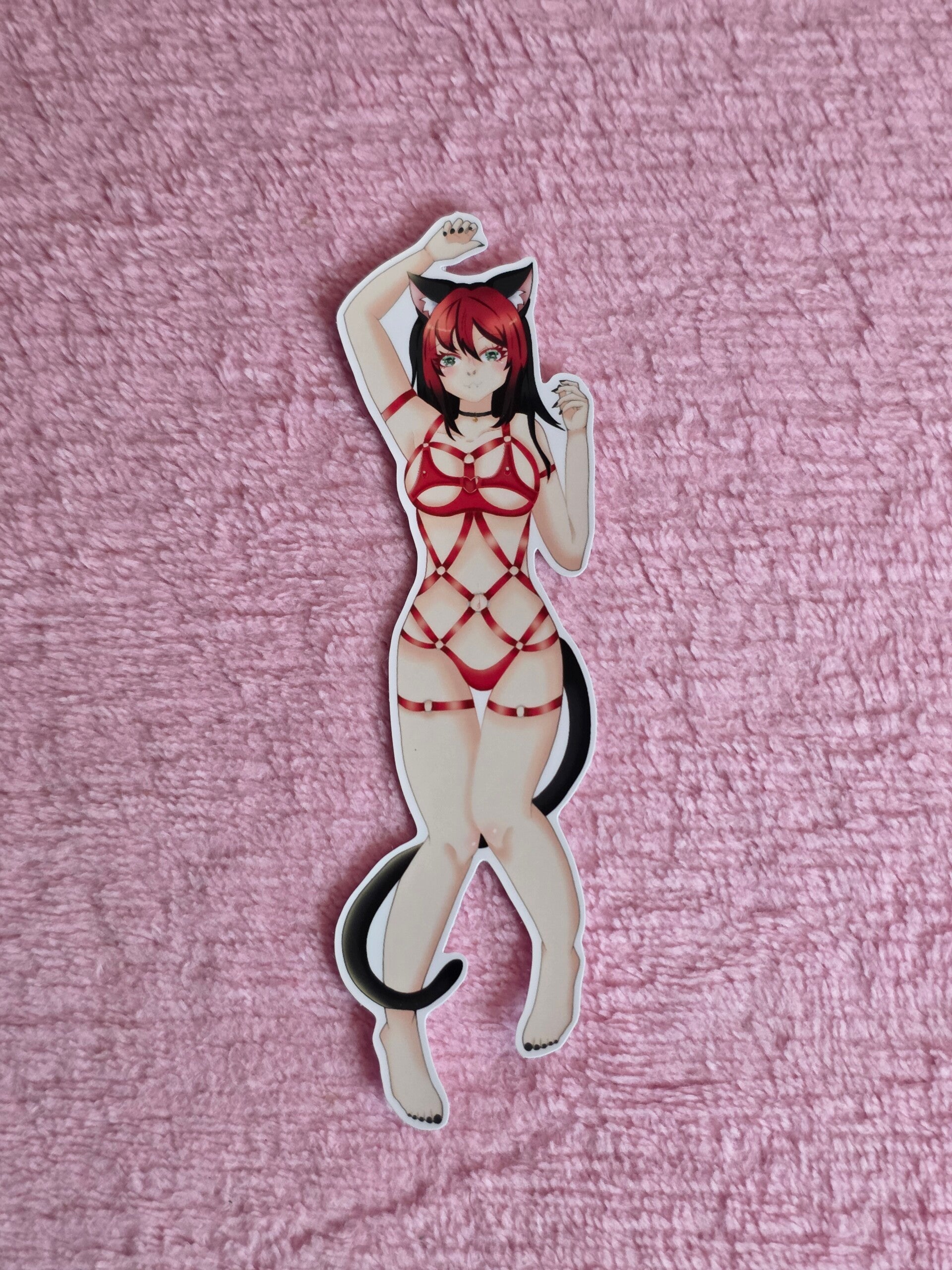 Red set Kitty Sticker