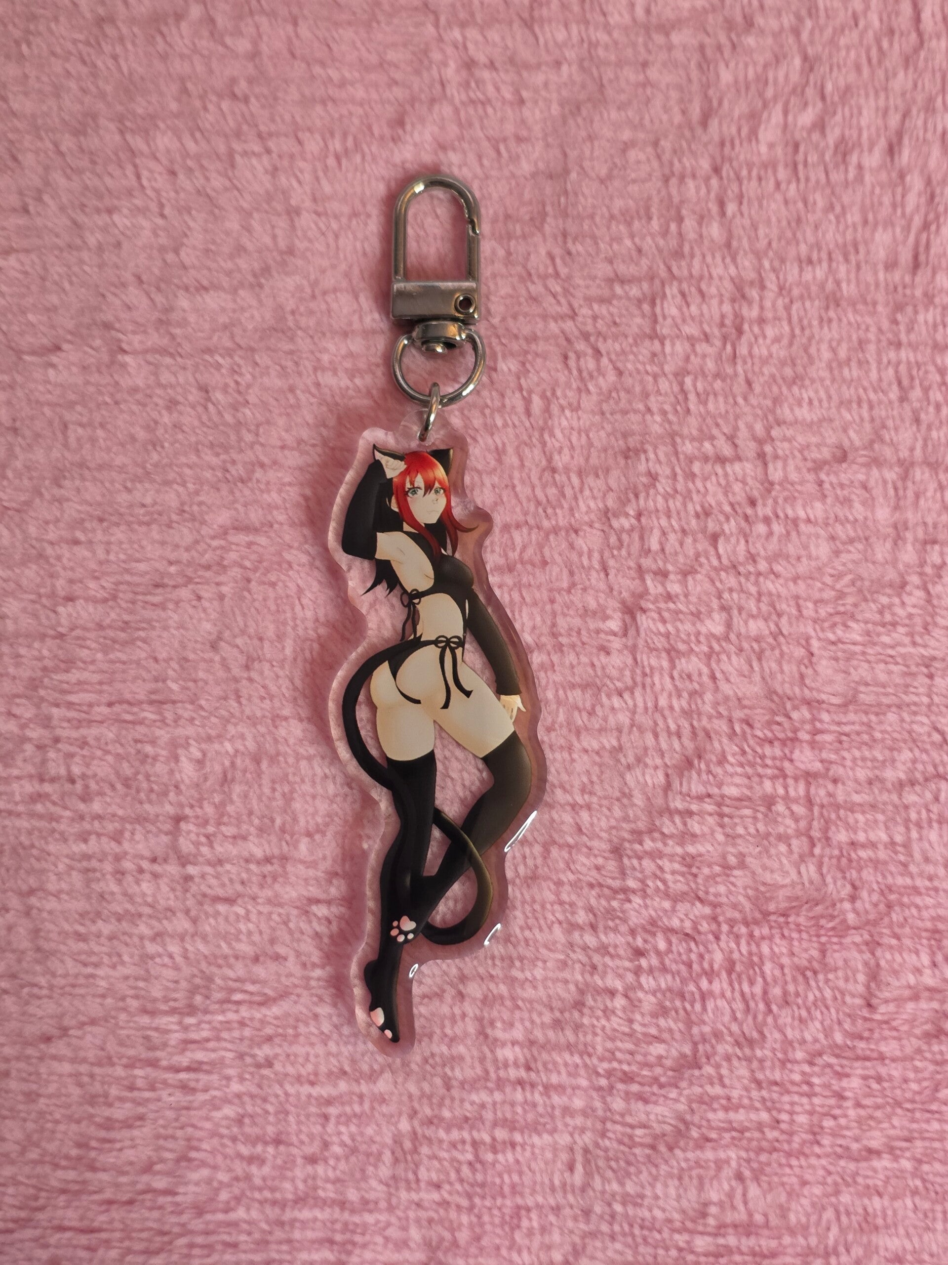 Black set Kitty Keychain