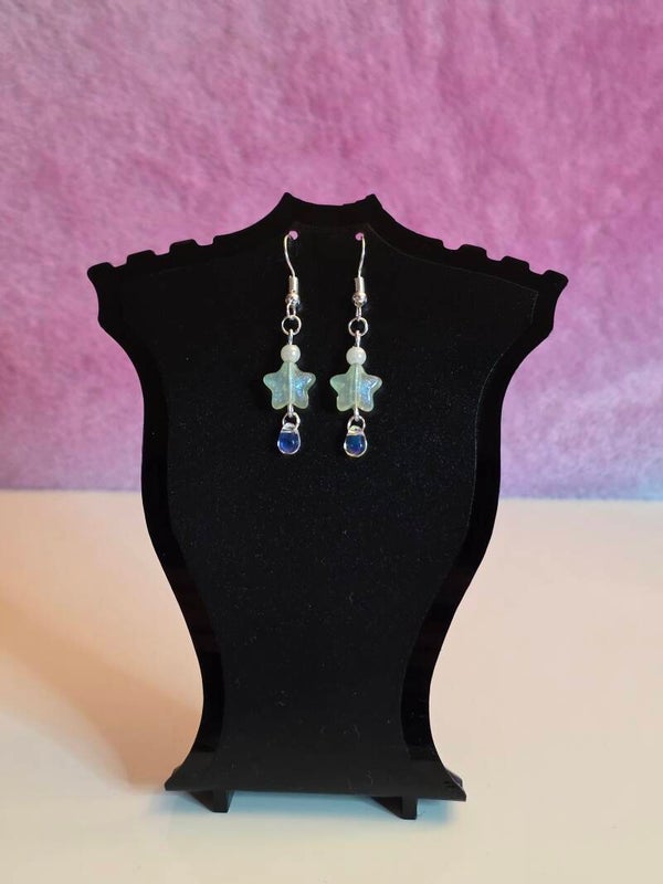 Green Star Earrings