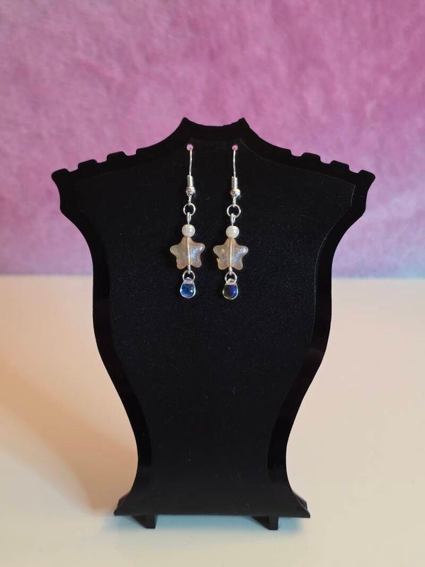 Orange Star Earrings