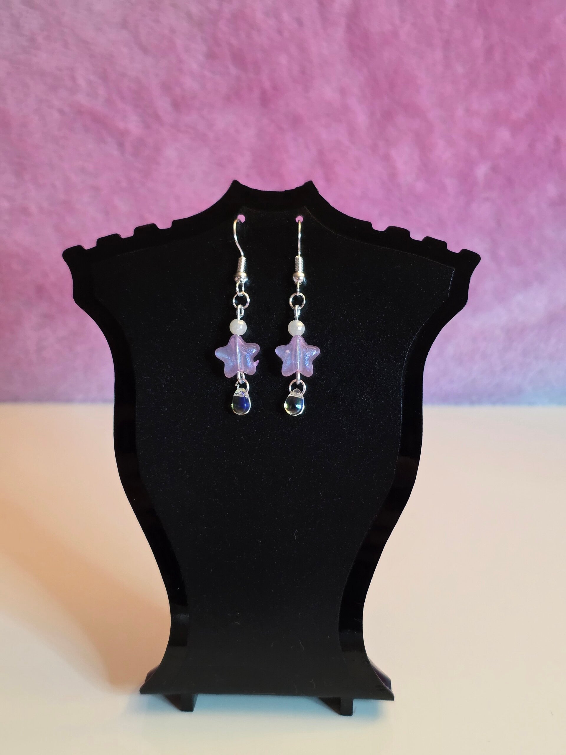Purple Star Earrings