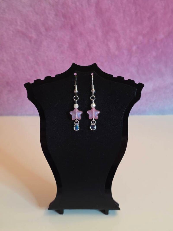 Pink Star Earrings