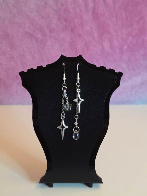 Clear Star Earrings