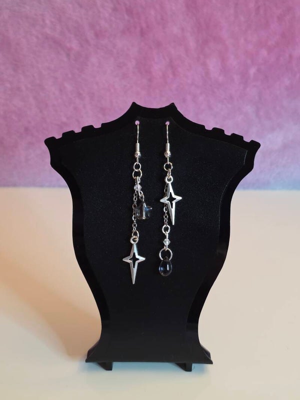 Black Star Earrings