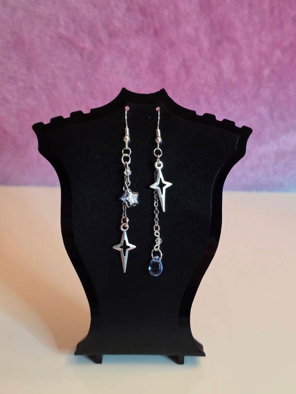 Light Blue Star Earrings