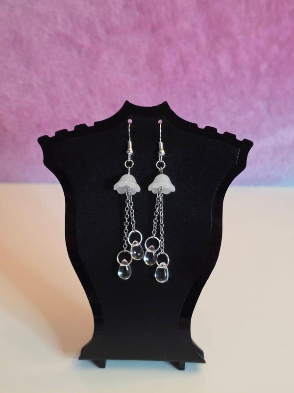 White Jellyfish Earrings