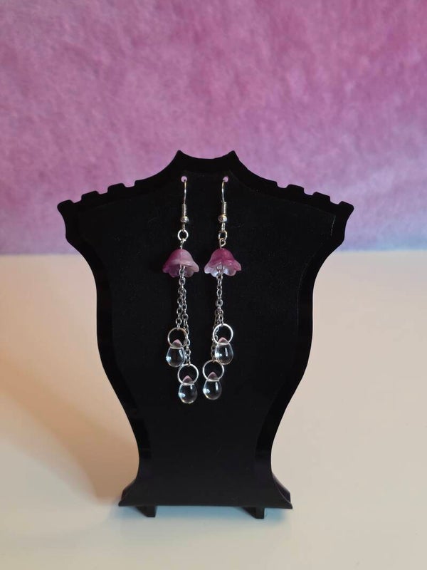 Purple Jellyfish Earrings