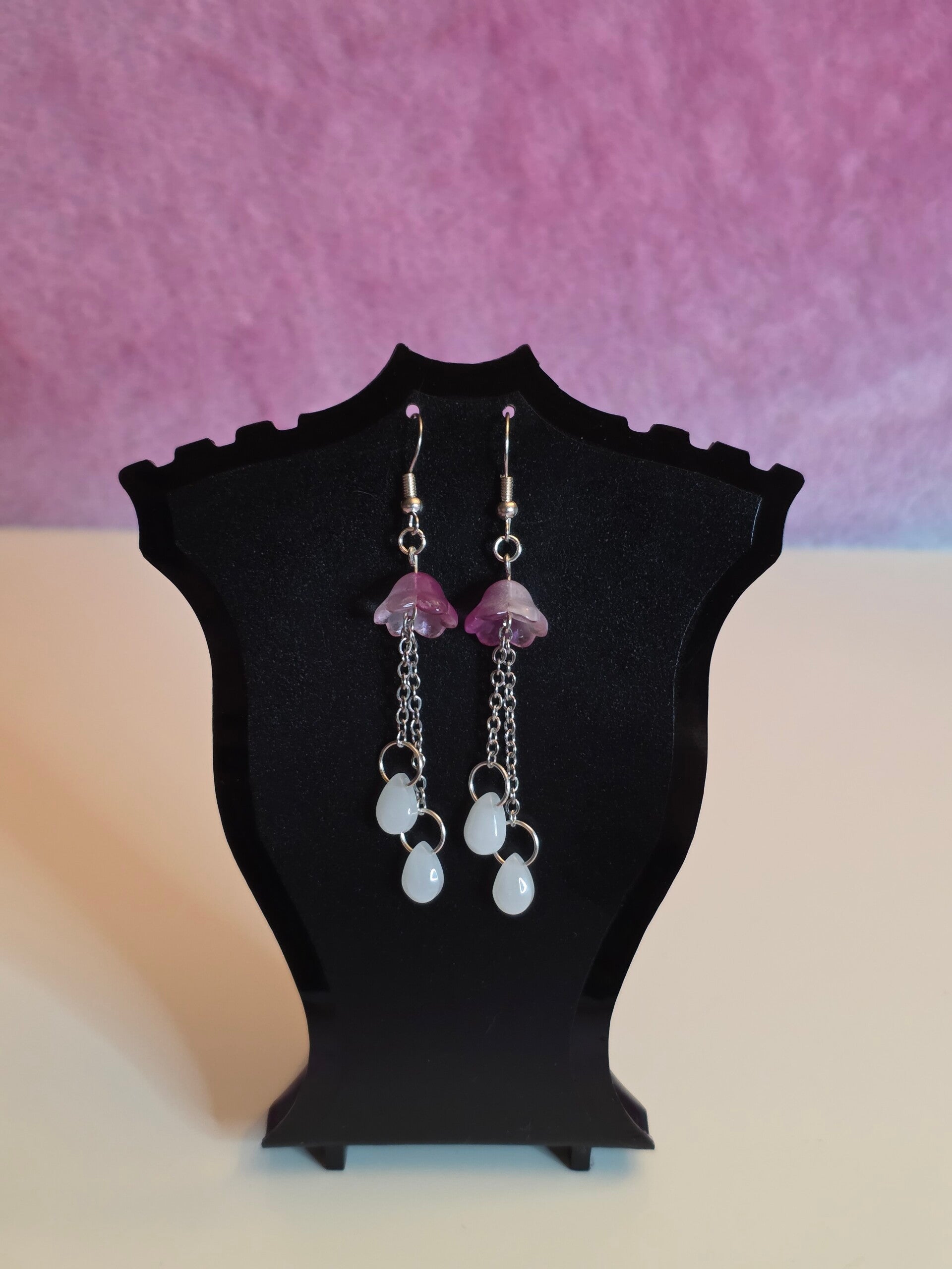 Purple Jellyfish Earrings