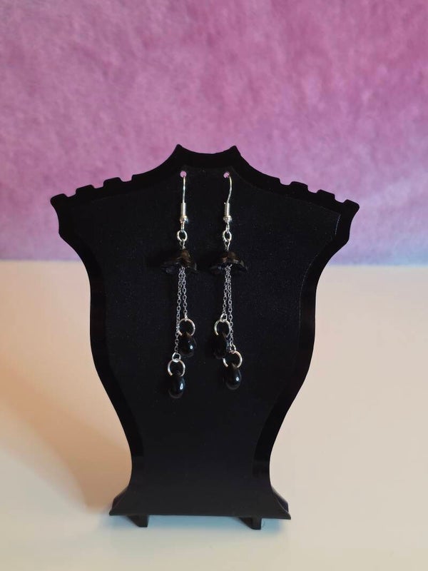 Black Jellyfish Earrings