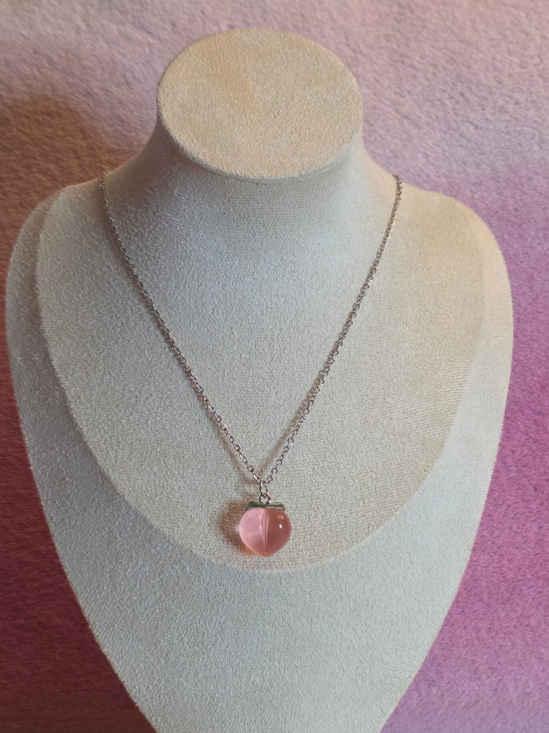 Peach Charm Necklace