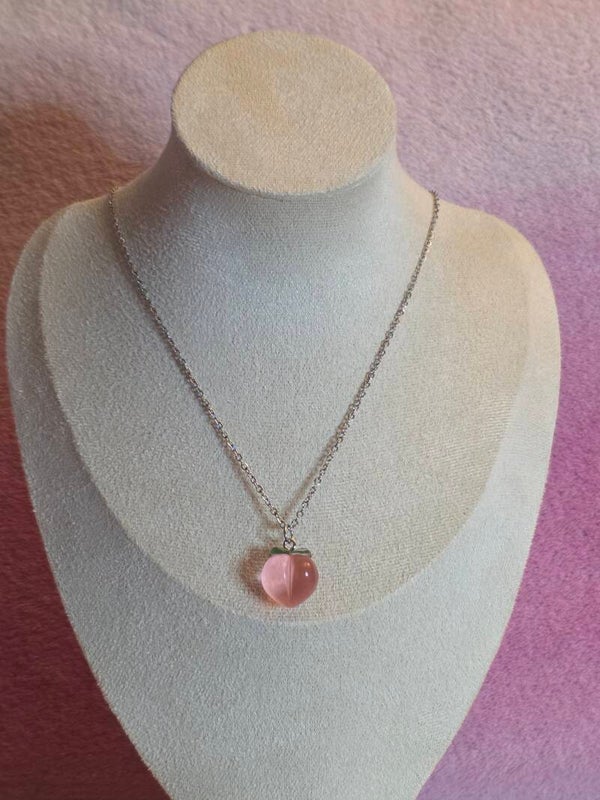 Peach Charm Necklace