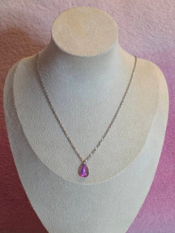 Purple Charm Necklace