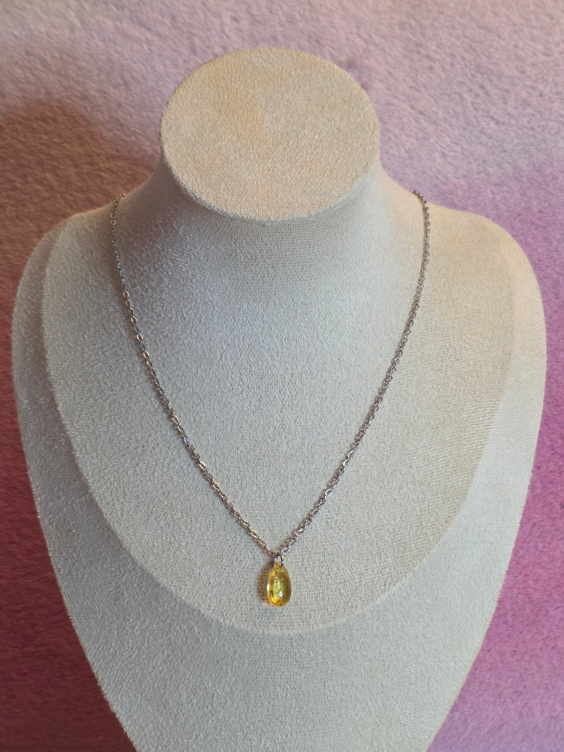 Yellow Charm Necklace