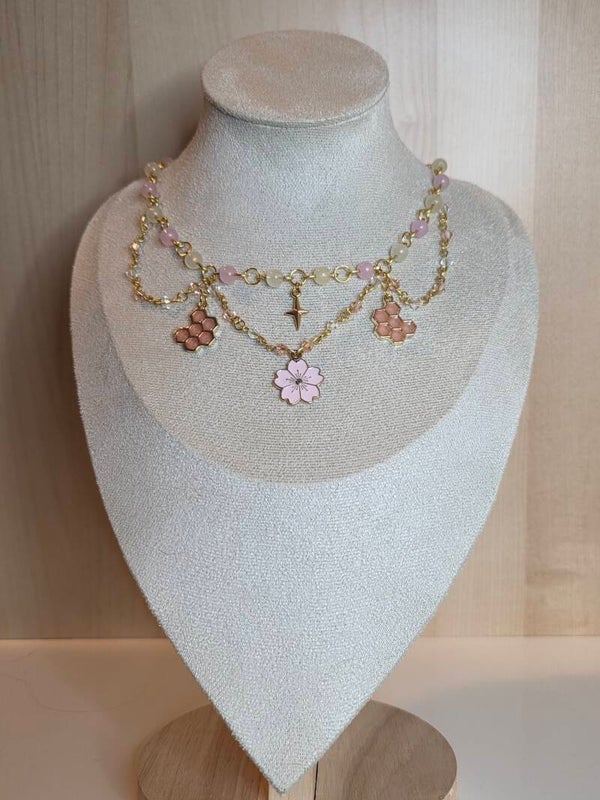 Gold Sakura Necklace