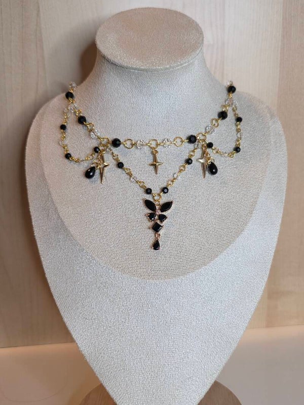 Gold and Black Necklace