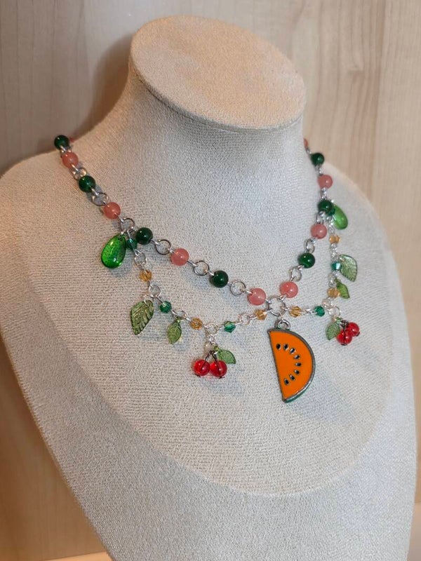 Silver Watermelon Necklace