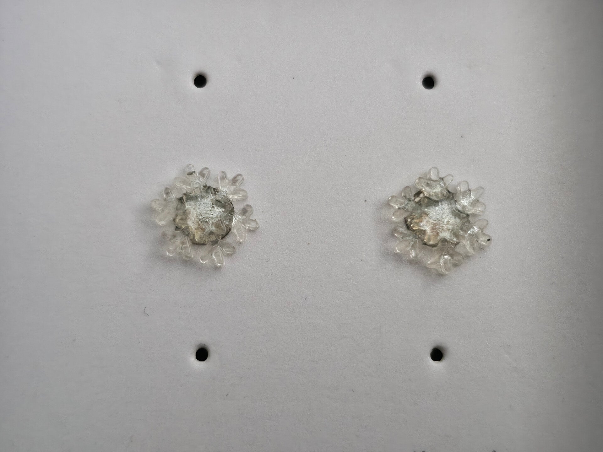 Silver Glitter Snowflake Earrings