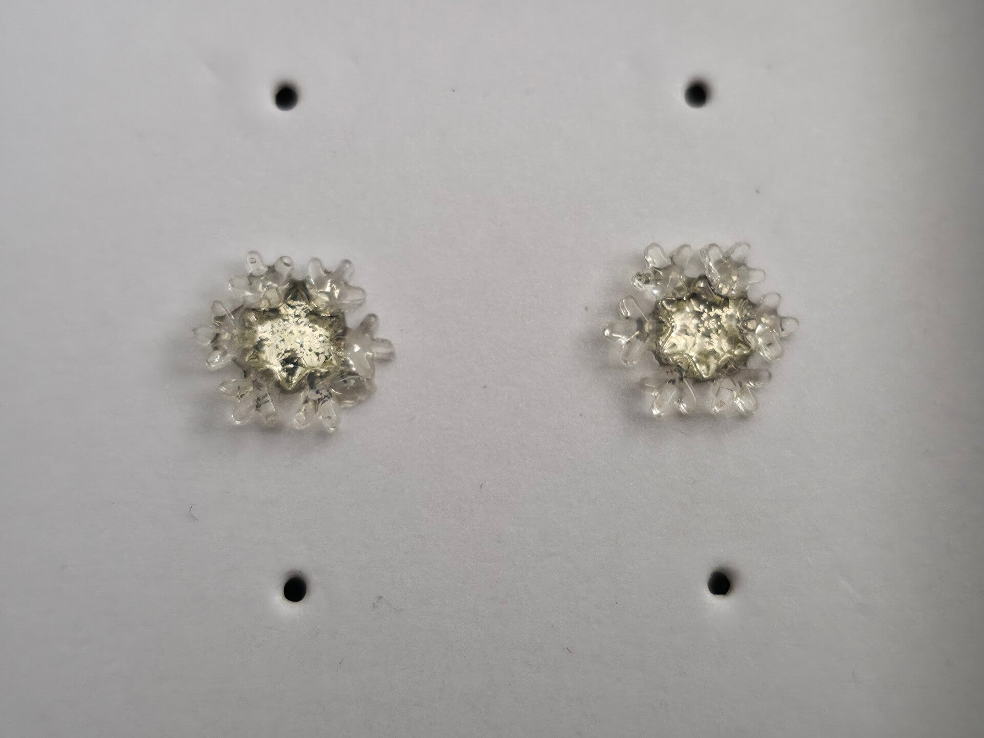 Gold Glitter Snowflake Earrings