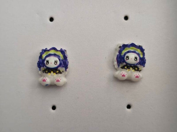 Blue Doll Earrings