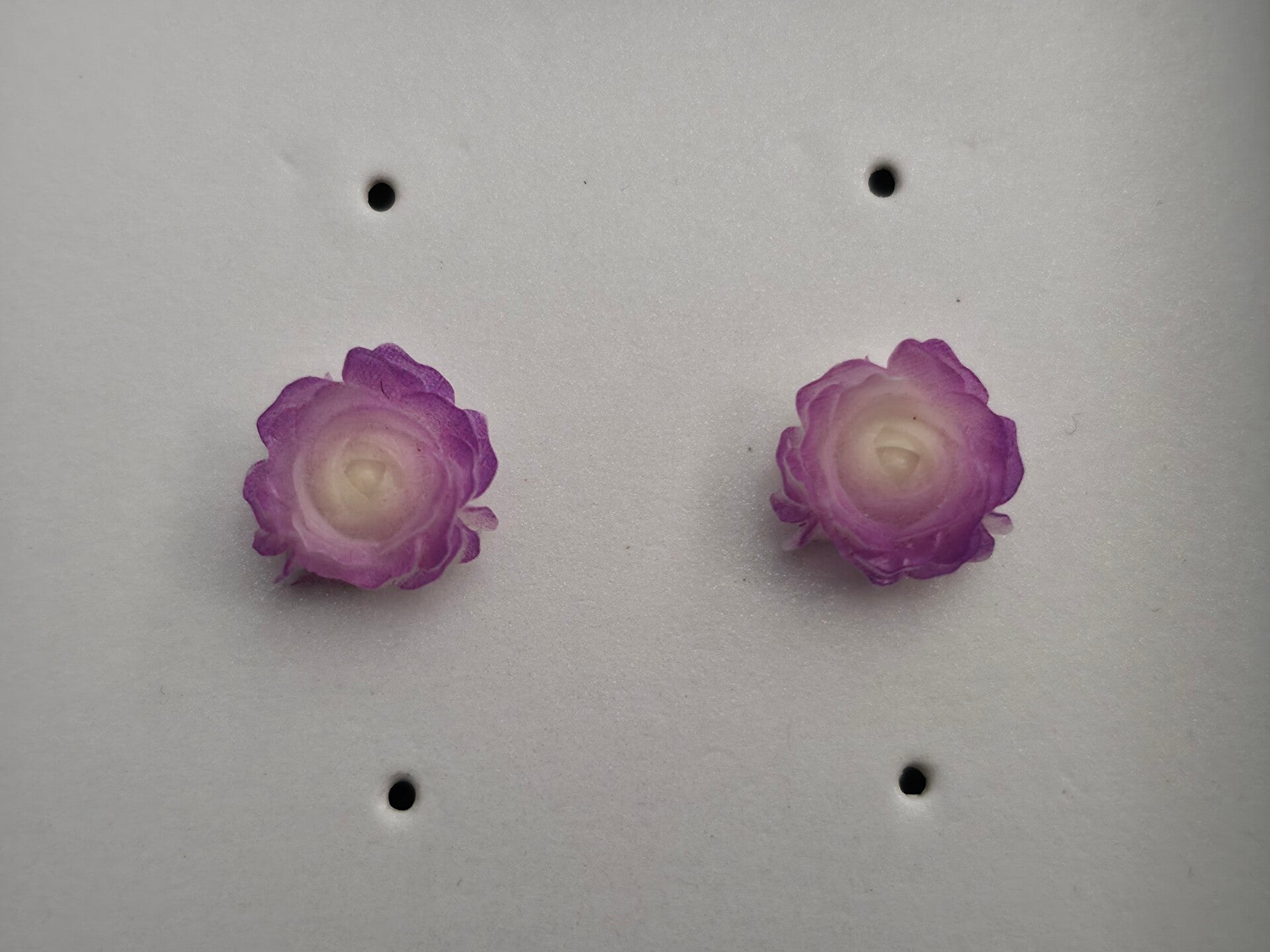 Purple Rose Earrings