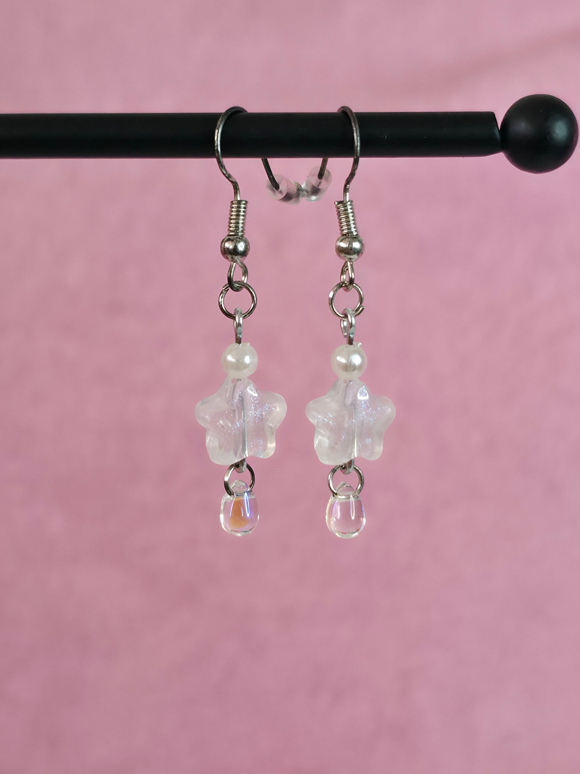 White Star Earrings