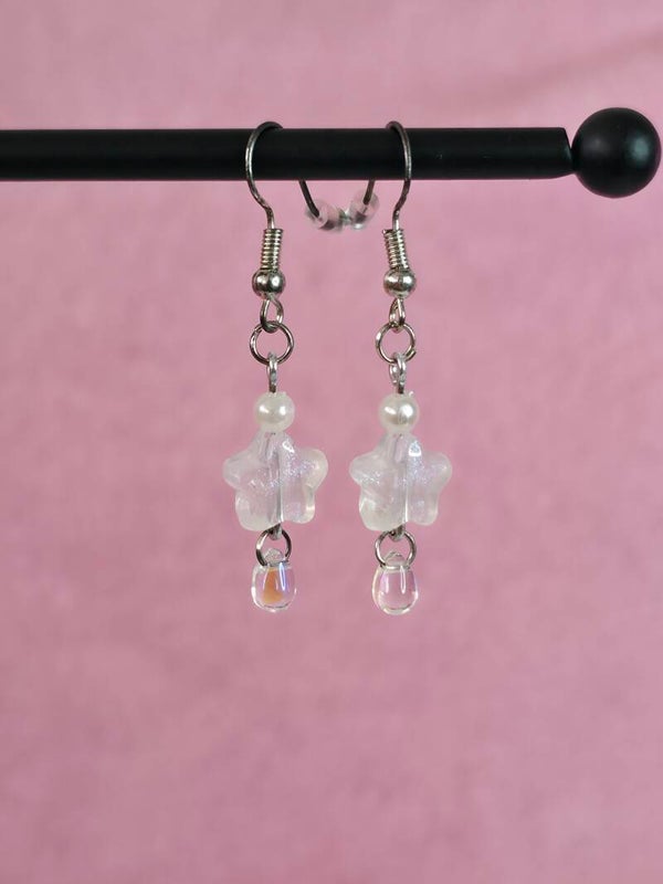 White Star Earrings