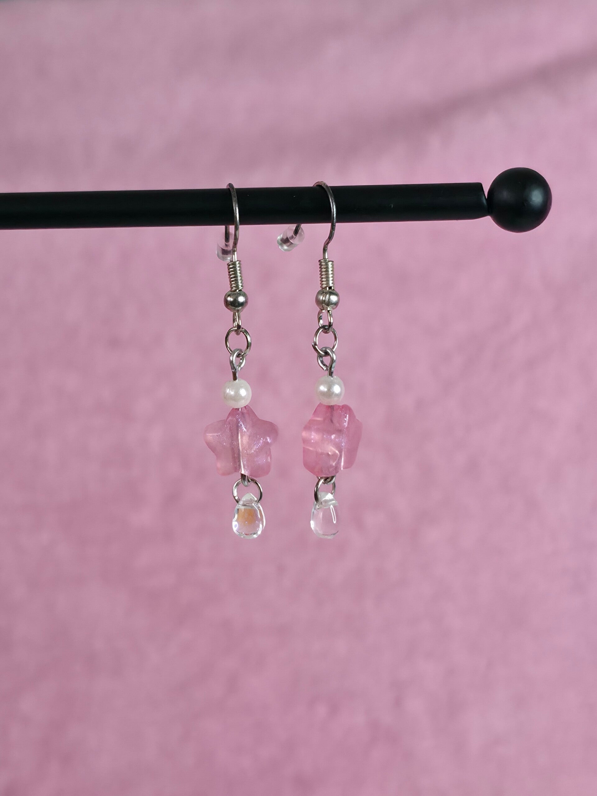 Pink Star Earrings