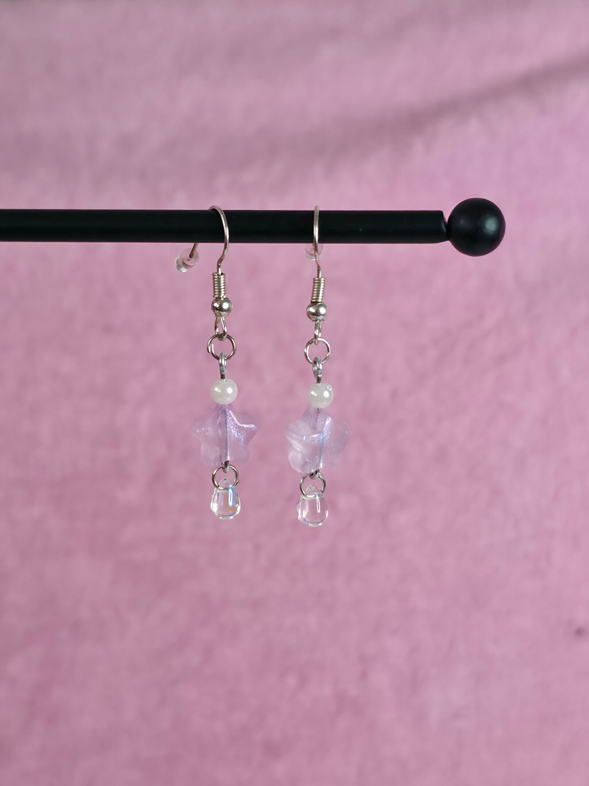 Purple Star Earrings