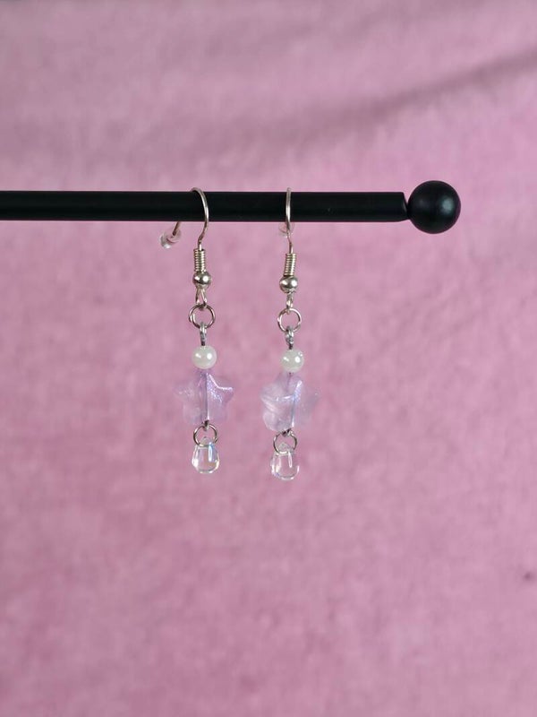 Purple Star Earrings