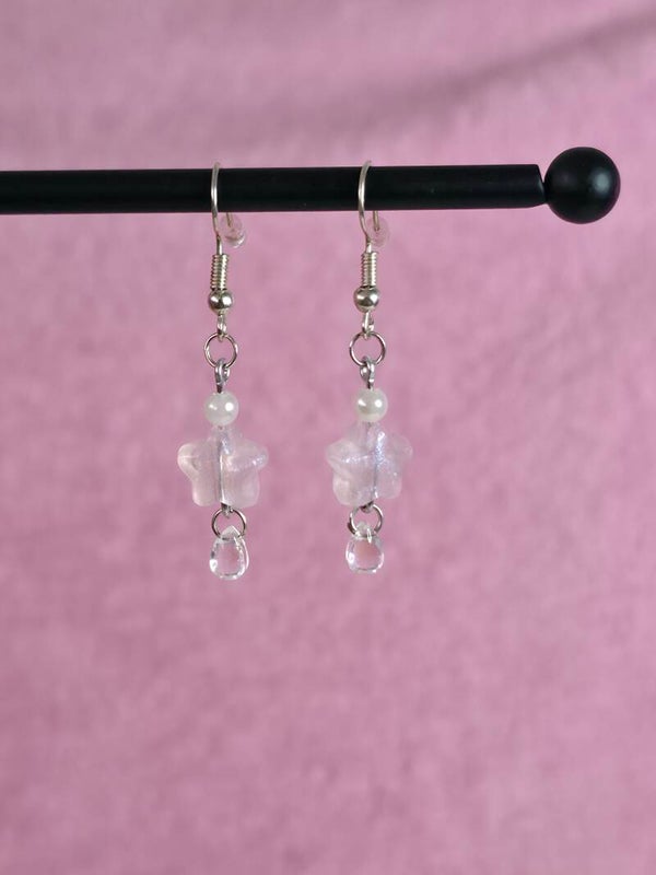 Light Pink Star Earrings