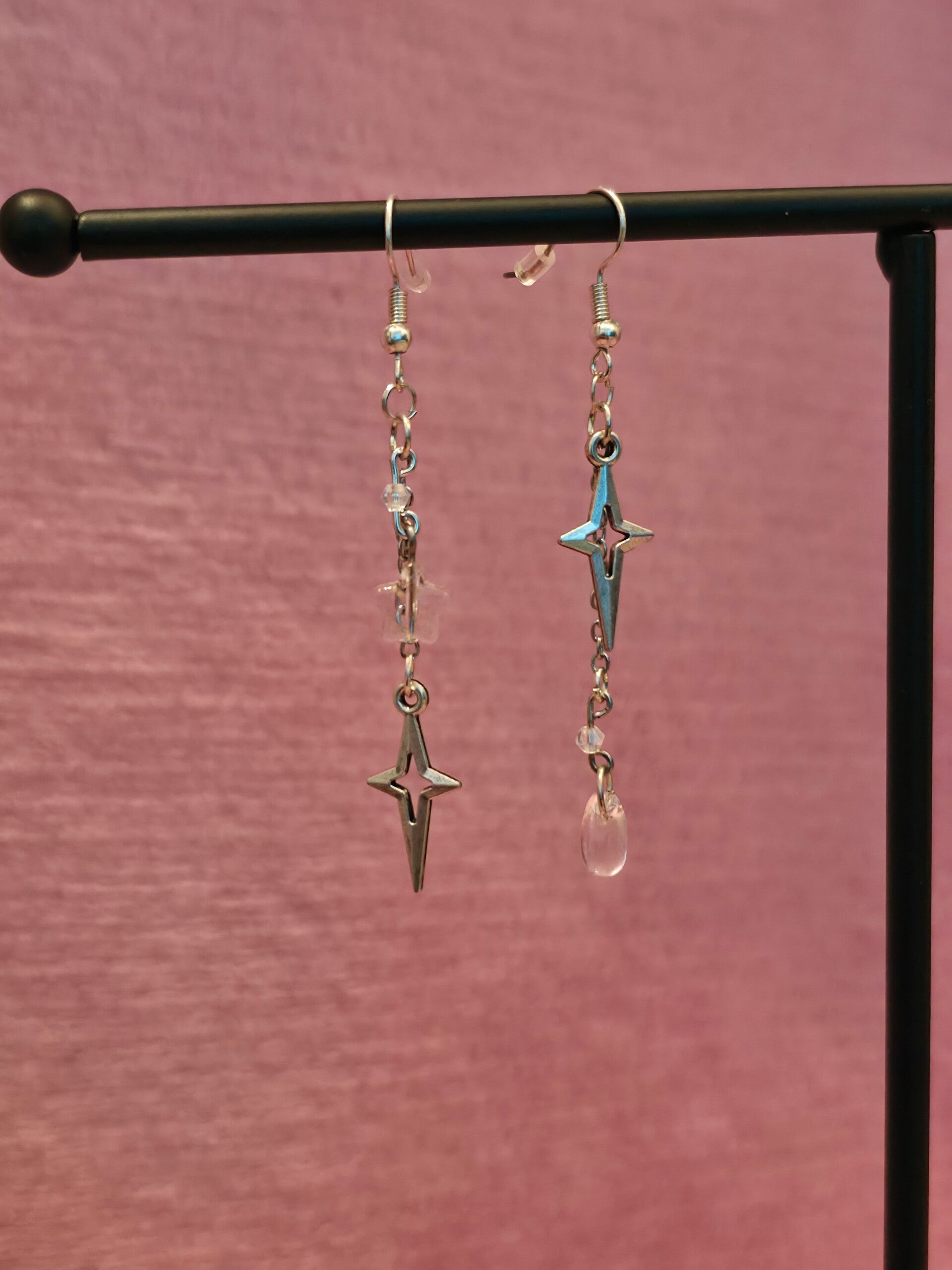 Clear Star Earrings