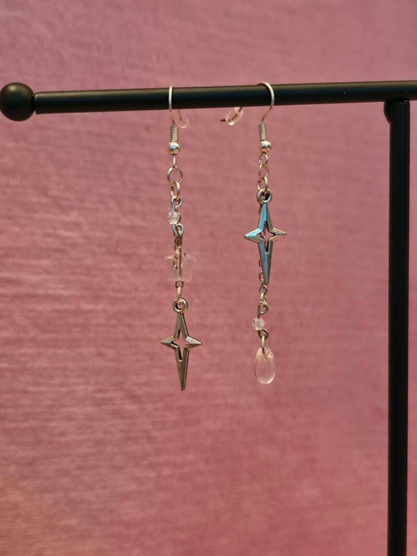 Clear Star Earrings