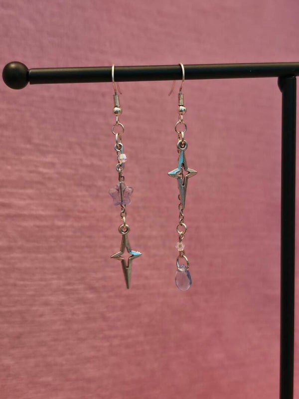 Light Blue Star Earrings