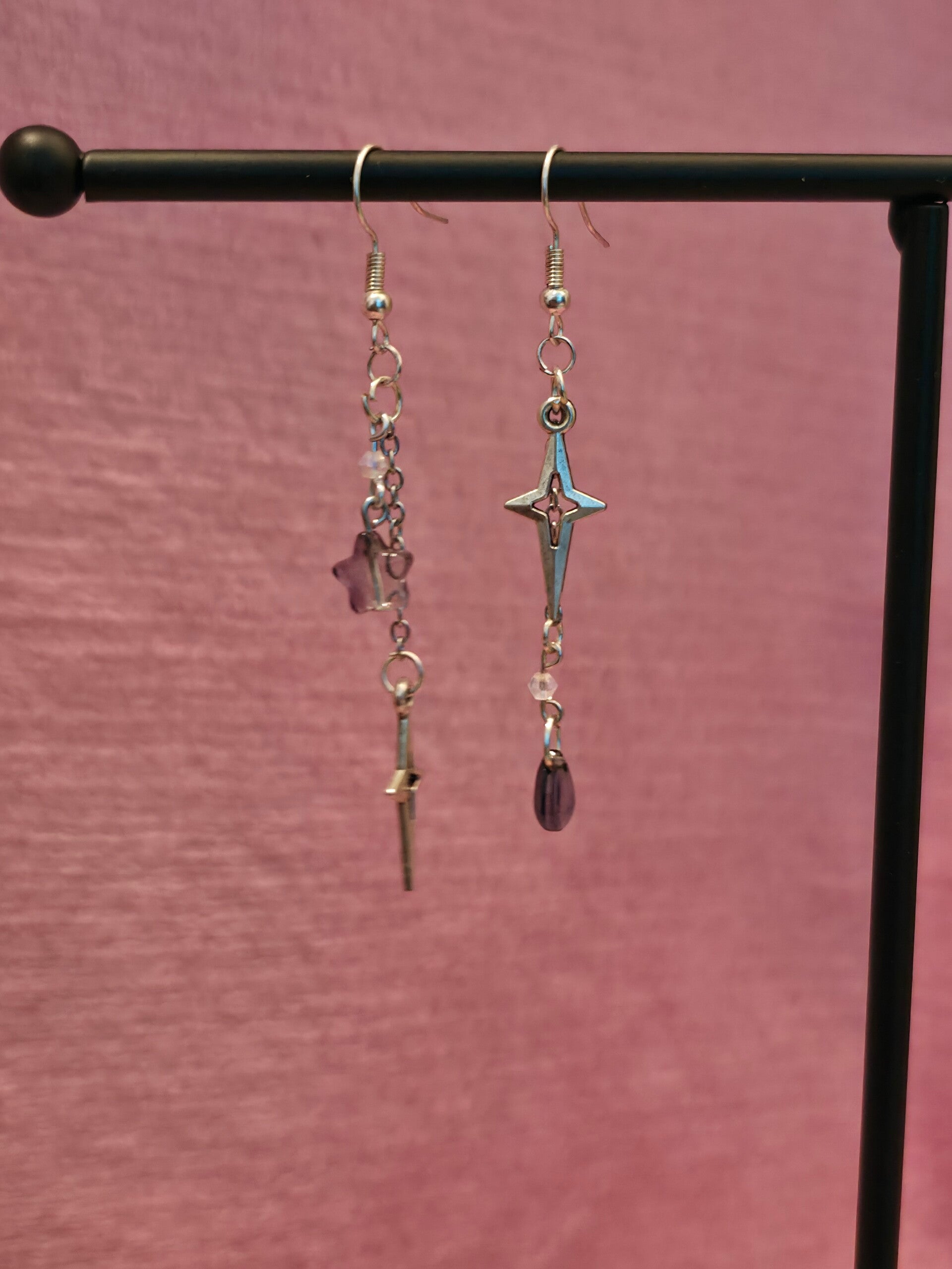 Black Star Earrings