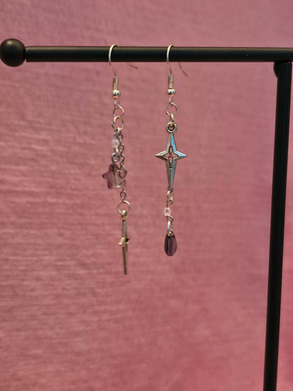 Black Star Earrings