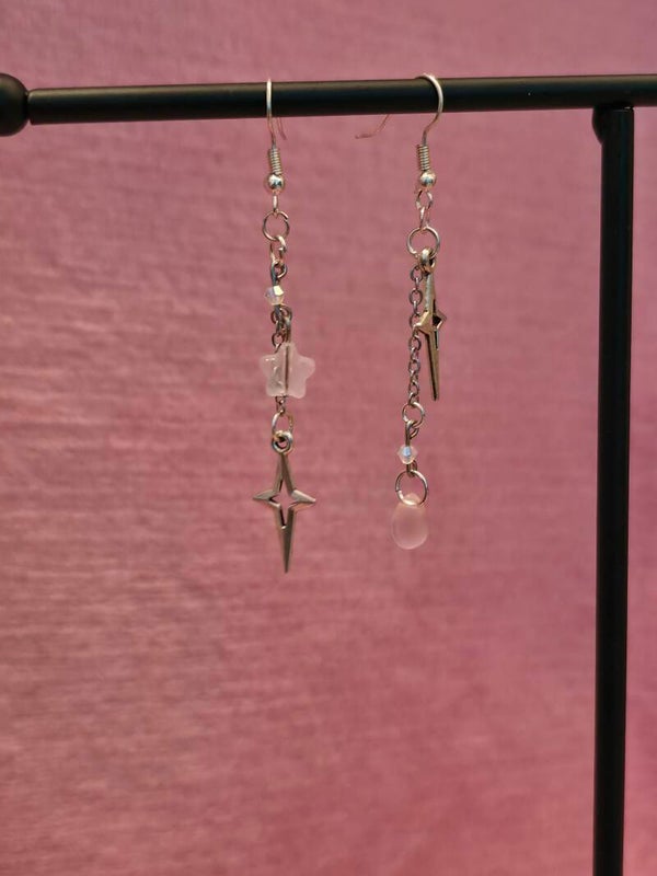 Frosted Star Earrings