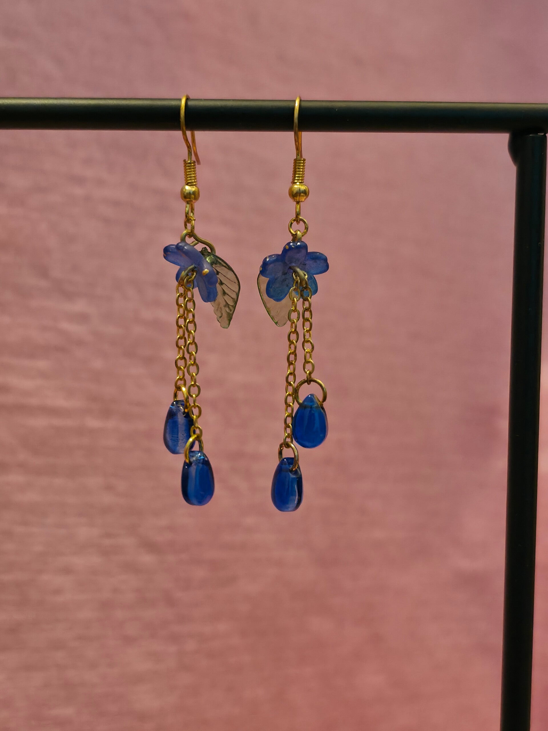 Blue Flower Earrings